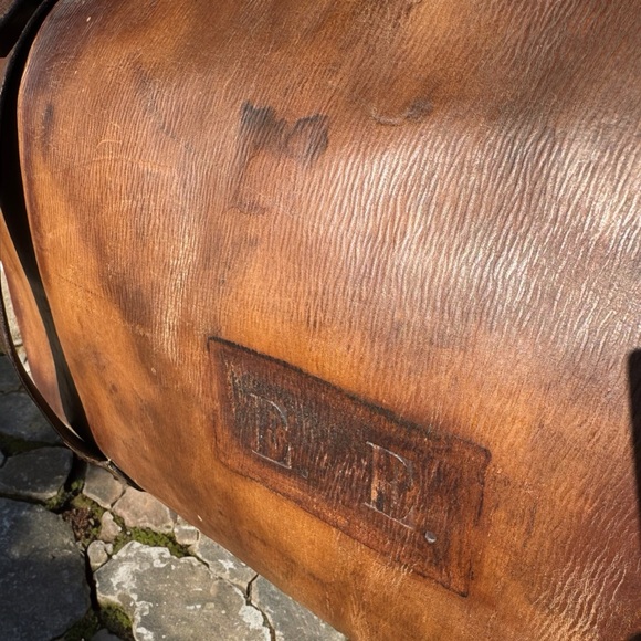 Antique vintage Thomas Fortune brown leather gladstone bag - Picture 6 of 15